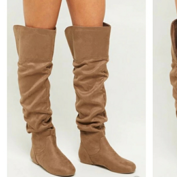 suede wide fit boots